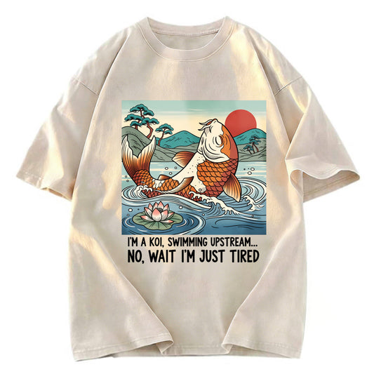 Tokyosol Funny Koi Washed T-Shirt