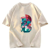 Tokyosol Japanese Ukiyoe Fish Vintage Poster Washed T-Shirt