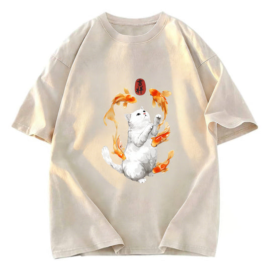 Tokyosol Zen Cat And The Dancing Fish Classic T-Shirt