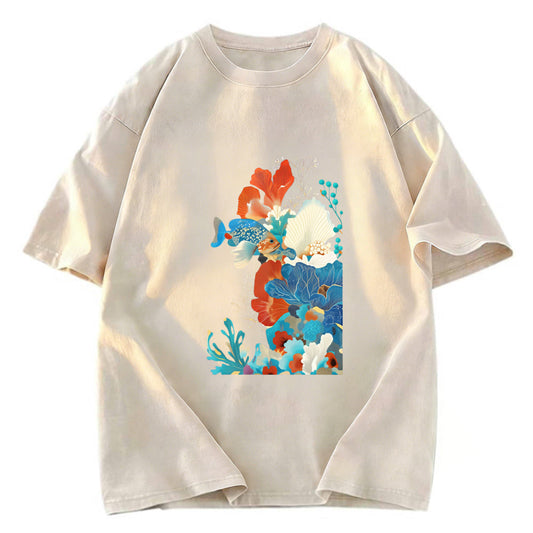 Tokyosol Underwater Corals Washed T-Shirt