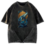 Tokyosol The Celestial Whale: Guardian Of The Stars Washed T-Shirt
