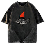 Tokyosol Shark In The Fish Tank Washed T-Shirt