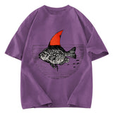 Tokyosol Shark In The Fish Tank Washed T-Shirt