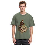 Tokyosol Samurai Riding A Fish Washed T-Shirt