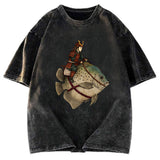 Tokyosol Samurai Riding A Fish Washed T-Shirt