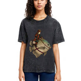 Tokyosol Samurai Riding A Fish Washed T-Shirt