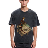 Tokyosol Samurai Riding A Fish Washed T-Shirt