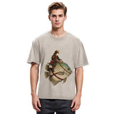 Tokyosol Samurai Riding A Fish Washed T-Shirt