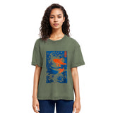 Tokyosol Woodcut Koi Washed T-Shirt