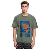 Tokyosol Woodcut Koi Washed T-Shirt