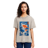 Tokyosol Woodcut Koi Washed T-Shirt