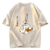 Tokyosol Vintage Carp Painting Washed T-Shirt