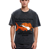 Tokyosol Funny Koi Joke Washed T-Shirt