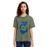 Tokyosol Japanese whale Washed T-Shirt