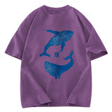 Tokyosol Japanese whale Washed T-Shirt