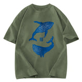Tokyosol Japanese whale Washed T-Shirt