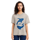 Tokyosol Japanese whale Washed T-Shirt
