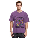 Tokyosol Funny Fish Hook Washed T-Shirt