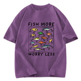 Tokyosol Funny Fish Hook Washed T-Shirt