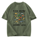 Tokyosol Funny Fish Hook Washed T-Shirt