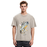 Tokyosol Cats Caught Tuna Washed T-Shirt