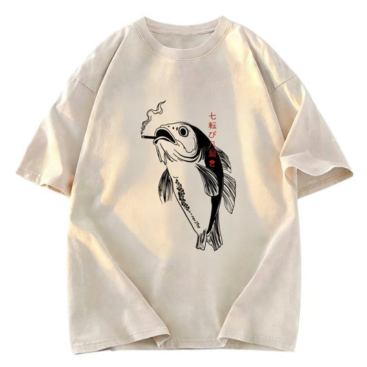Tokyosol Smoked Fish Washed T-Shirt