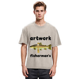 Tokyosol Interesting Fish Art Washed T-Shirt