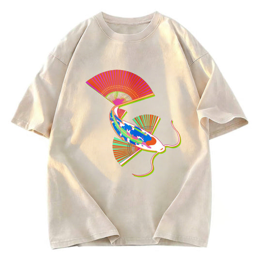 Tokyosol Japanese Traditional Fish Washed T-Shirt