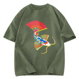 Tokyosol Japanese Traditional Fish Washed T-Shirt