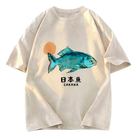 Tokyosol Japanese Fish Vintage Washed T-Shirt