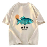 Tokyosol Japanese Fish Vintage Washed T-Shirt