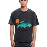 Tokyosol Japanese Fish Vintage Washed T-Shirt