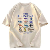Tokyosol Okinawa Islands Fish Washed T-Shirt