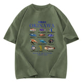 Tokyosol Okinawa Islands Fish Washed T-Shirt