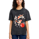 Tokyosol Japanese Auspicious Carp Washed T-Shirt