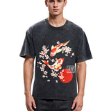 Tokyosol Japanese Auspicious Carp Washed T-Shirt