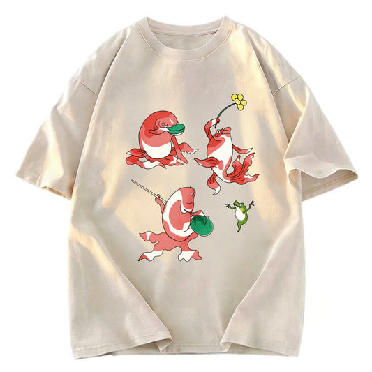 Tokyosol Fish Party Washed T-Shirt