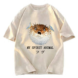 Tokyosol Grumpy Pufferfish Washed T-Shirt