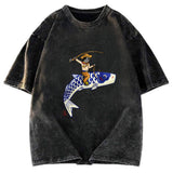Tokyosol Cowboy Mouse Ride Fish Washed T-Shirt