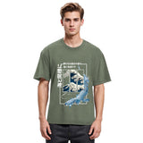 Tokyosol Ukiyoe Waves And Fish Washed T-Shirt
