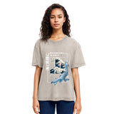 Tokyosol Ukiyoe Waves And Fish Washed T-Shirt