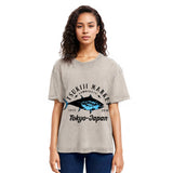 Tokyosol Tsukiji Fish Market Blue Fish Washed T-Shirt