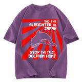 Tokyosol Protest The Taiji Dolphin Hunt Washed T-Shirt