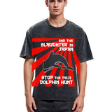 Tokyosol Protest The Taiji Dolphin Hunt Washed T-Shirt