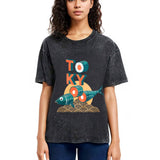 Tokyosol Japanese Tokyo Tuna Washed T-Shirt