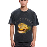 Tokyosol Hamburger Fish Japanese Washed T-Shirt