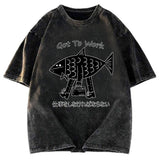 Tokyosol Fishman Had To Work Washed T-Shirt