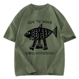 Tokyosol Fishman Had To Work Washed T-Shirt