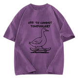 Tokyosol Goose Is Getting Ready To Cause Trouble Washed T-Shirt