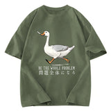 Tokyosol Running Stupid Goose Washed Crop T-Shirt